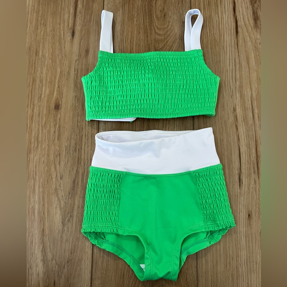 Jo + Jax green and white set